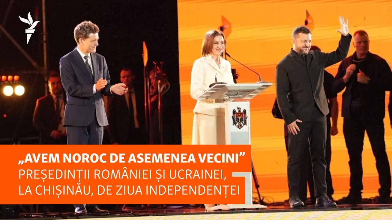„Bucurie în vecinătate: Președinții României și Ucrainei la Chișinău de Ziua Independenței”