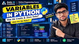 What Are Variables in Python | Store Data & Naming Rules Explained | Lecture 5