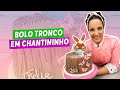 BOLO TRONCO EM CHANTININHO DE CHOCOLATE - ESPECIAL DE PÁSCOA