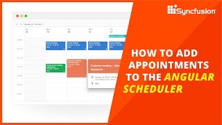 How to Add Appointments to the Angular Event Calendar