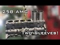 Installing Two Repair Sleeves In A 258 AMC Straight Six Block @Jim's Automotive Machine Shop, Inc.