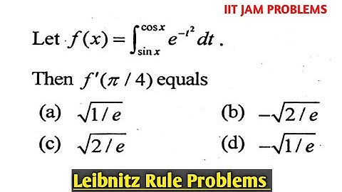Leibnitz rule example | IIT-JAM Question |