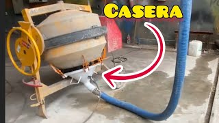 Revocadora lanzadora mortero 👷 (casera) maquina con revolvedora🧱 máquina revocar neumática