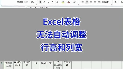 Excel表格，无法自动调整行高和列宽，怎么回事？#wps #excel