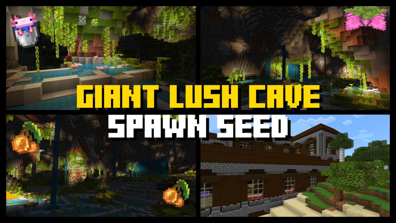 Giant Lush Cave At Spawn Seed Minecraft Bedrock And Java Edition 118
