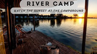 Watch the sunset at River Camp as the birds settle in for the night