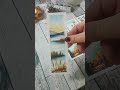 Marcapáginas otoñales pintados a mano 🍁✨ #acuarela #paisajemágico #tutorialacuarela