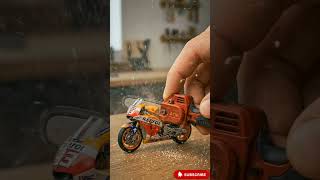 Mini Chainsaw Cuts Bike in Half 😳🔥 Satisfying Precision #shorts