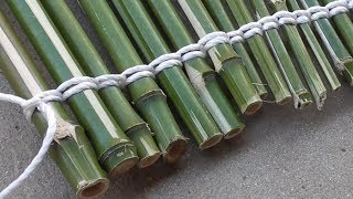 竹を並べて連続で縛る方法【ロープワーク】