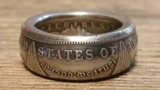 How to make double sided silver Morgan, Peace dollar coin rings - Tools revealed