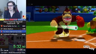 Mario Superstar Baseball - Superstar% DK in 9:03.600 (World Record)