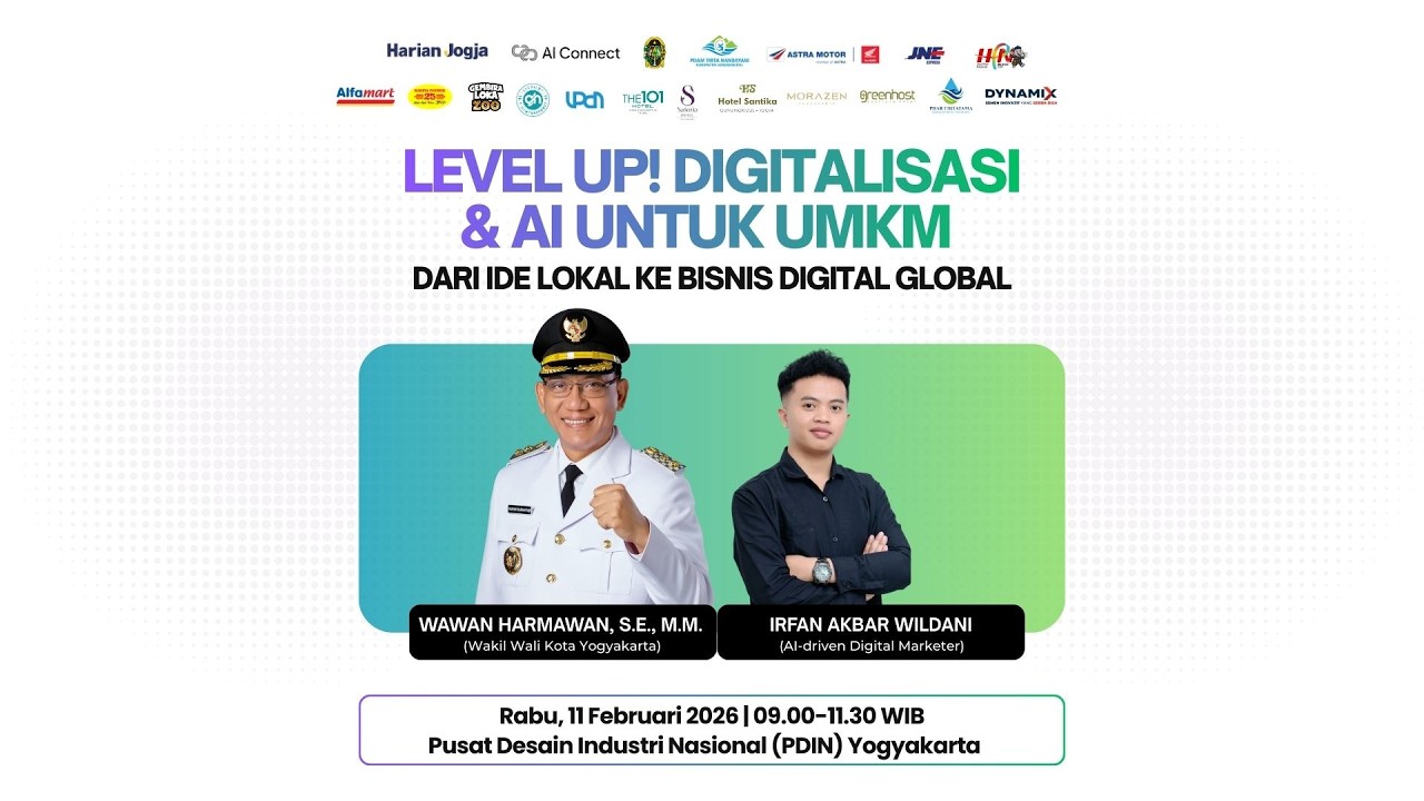 🔴 LIVE || LEVEL UP! DIGITALISASI & AI UNTUK UMKM - Dari Ide Lokal ke Bisnis Digital Global