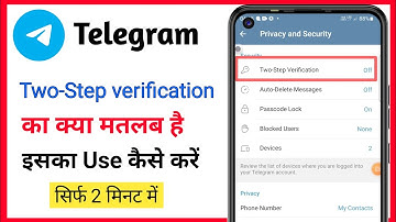 Telegram me (Two-Step verification) Kya Hota Hai 2023 | How to use Two-Step verification in telegram