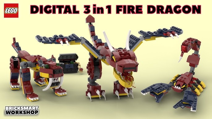  LEGO Creator 3in1 Fire Dragon 31102 Building Kit, Cool