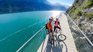 sul LAGO DI GARDA in BICI  La pista sospesa di Limone, partendo da Malcesine per tutto l'alto Lago