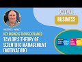 Motivation Theory: Taylor (Scientific Management)