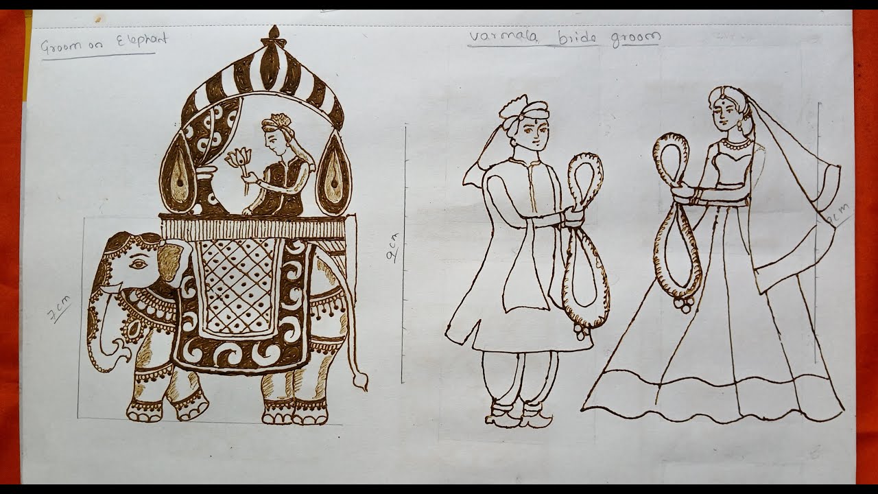 Bride Groom Wedding Mehndi Design | Groom on Elephant Mehndi | Easy Henna Art