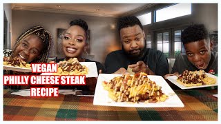 VEGAN PHILLY CHEESE STEAK RECIPE |  FINAL Q&A  | MUKBANG EATING SHOW