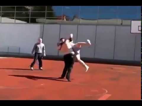 7 Foot Tall Street Fighter Vs TKD Guy! EPIC MMA FIGHT!