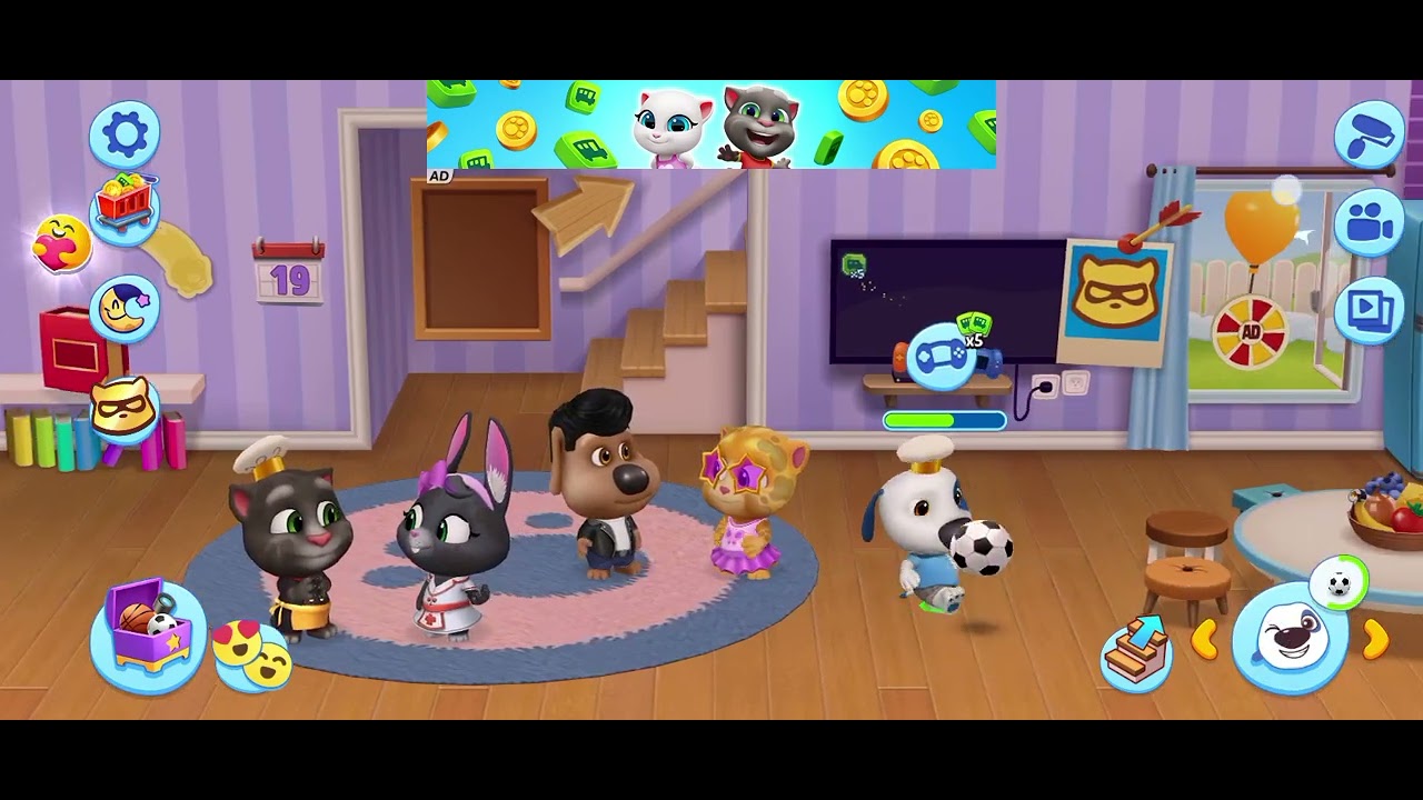 My Talking Tom Friends (iOS,Android) Gameplay Walkthrough (Outfit7) - HD