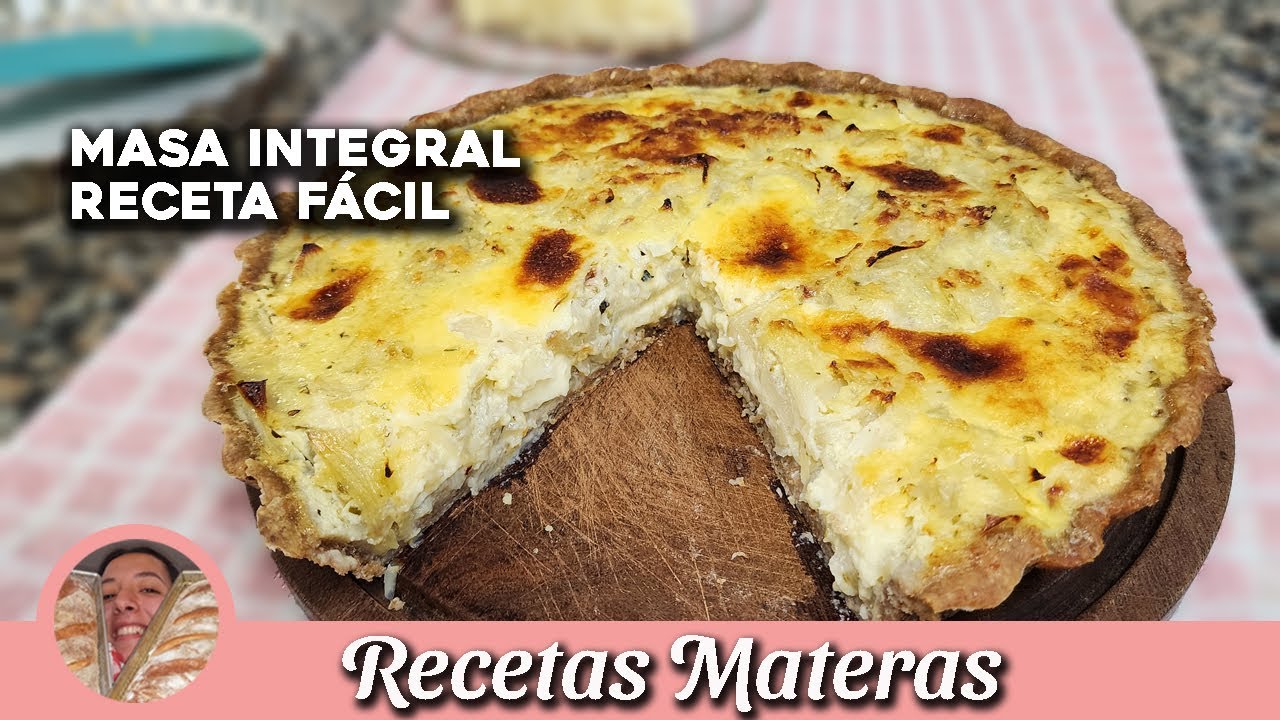 TARTA DE CEBOLLA & QUESO | MASA INTEGRAL FÁCIL ✅😉