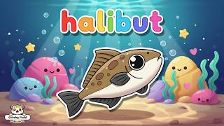 Color Your Own Halibut Fun Fish Coloring Page Kids Will LOVE