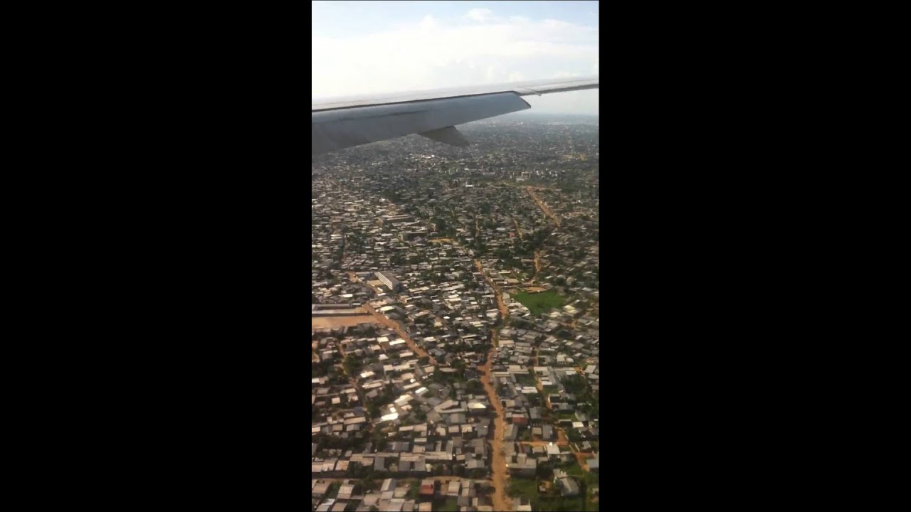 Landing in Douala International Airport Air France Boeing 777