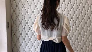 30代向けツイストドレープバックレースボレロの動画！結婚式ワンピースならPourVous