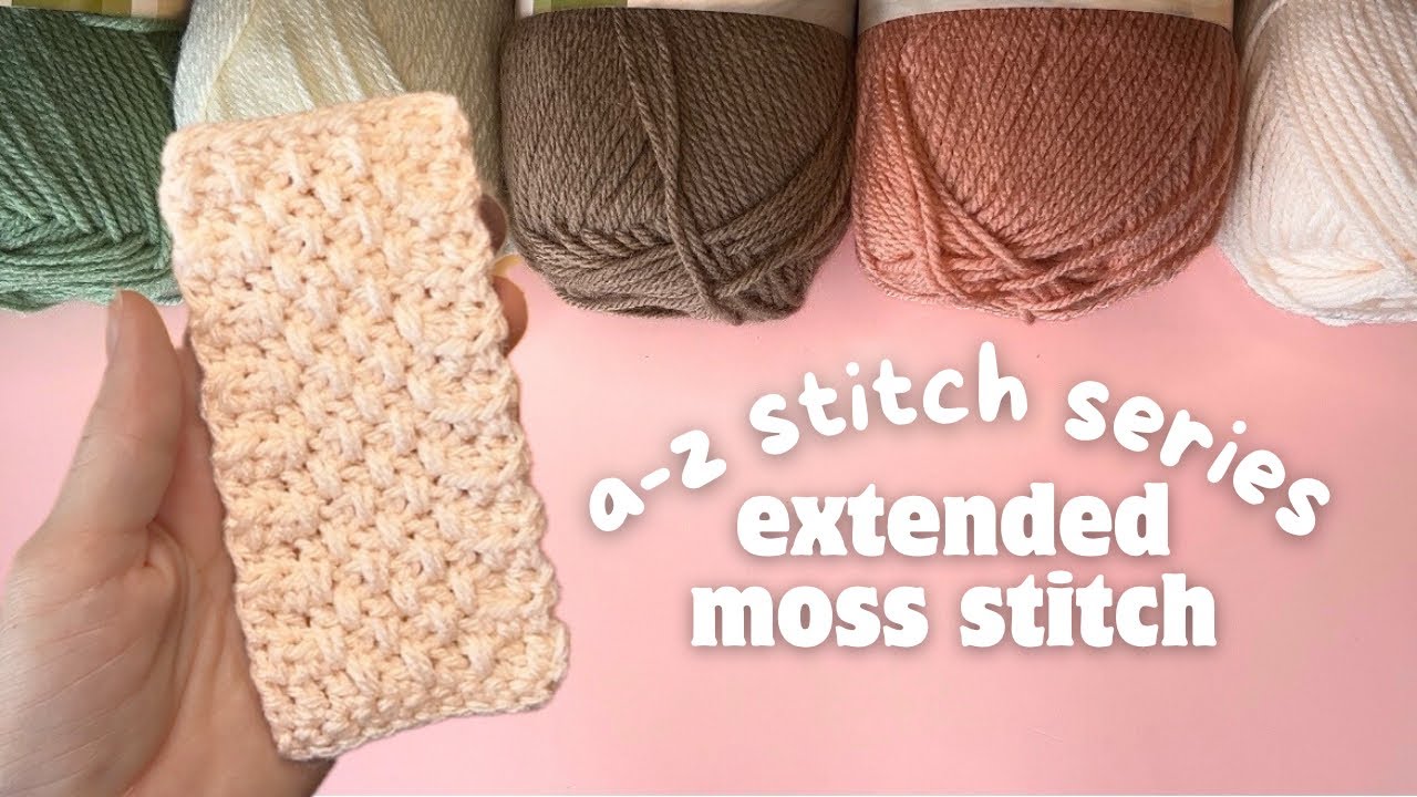 extended moss stitch bookmark tutorial | a-z crochet stitch series episode 5