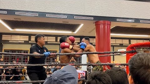 Part 3 Muay Thai Makassar Fight🔥 nainggolan vs ghulum shaki K.O sudut merah habis nafas