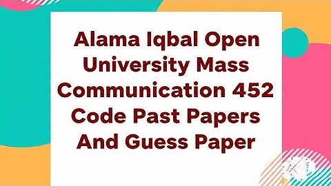 Aiou 452 Past Paper| Aiou Ba 452 Important Questions| Aiou 452 Code Guess Paper| AIOU 452 Old Papers