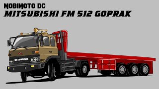 Legeng truck dark brown mitsubishi fm 512 goprak, How to draw mitsubishi goprak fm 512