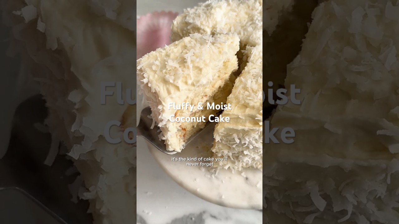Fluffy & Moist Coconut Cake