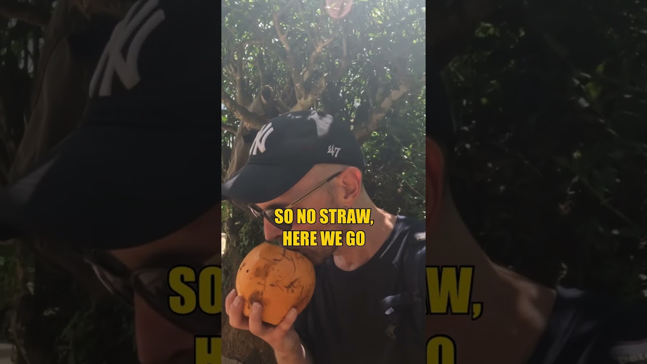 This is HOW TO DRINK a king coconut 🇱🇰 