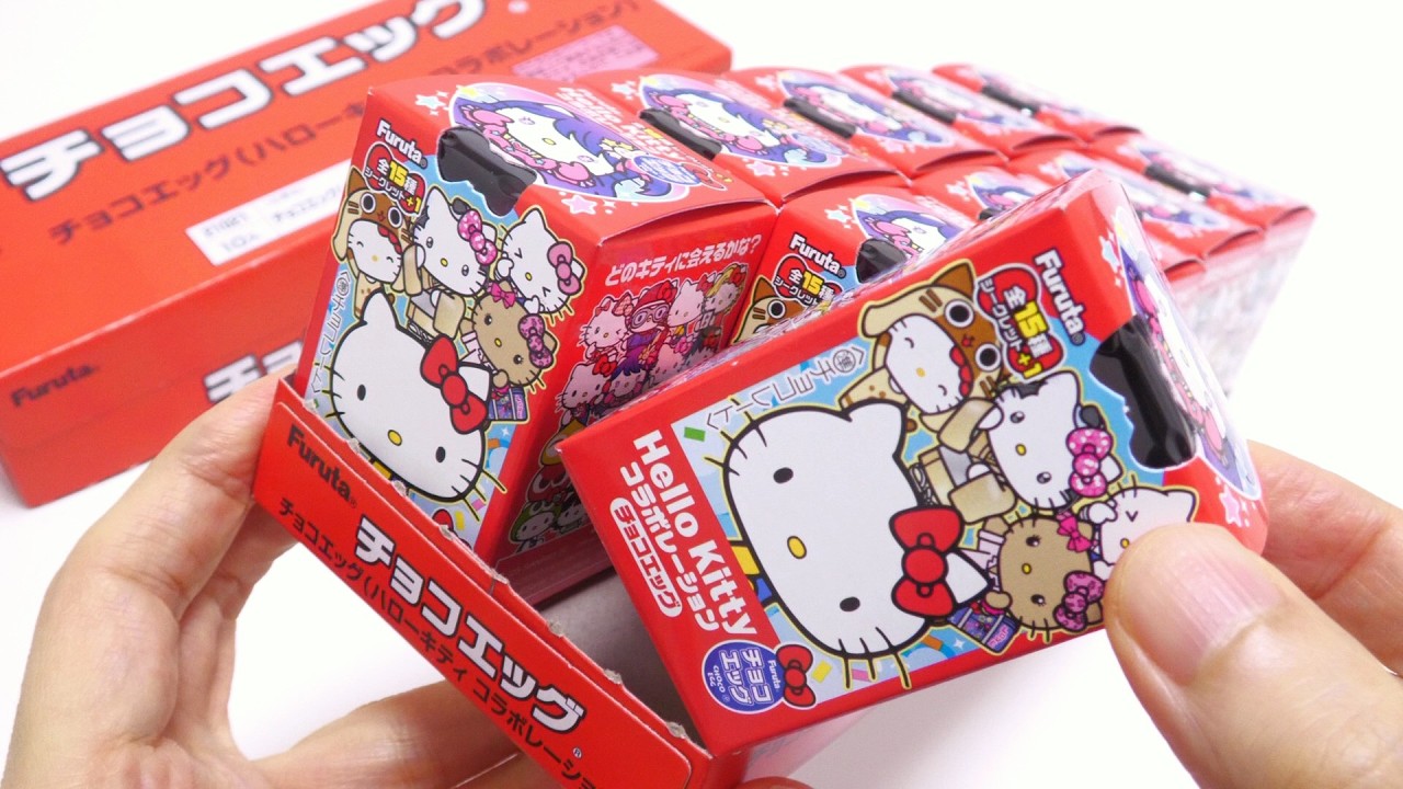 サンリオ】ハローキティのチョコエッグ10個入りボックス開封！赤い服の