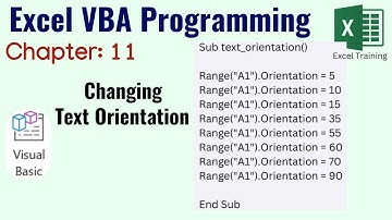 Change Text Orientation Using Macro | Excel VBA Programming (Chapter 11)