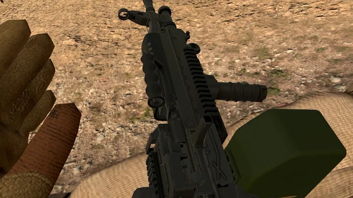 [Onward VR] Shooting the m249 one handed.