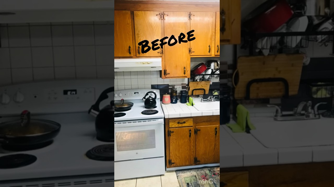 Peel & stick wood backsplash before and after YouTube