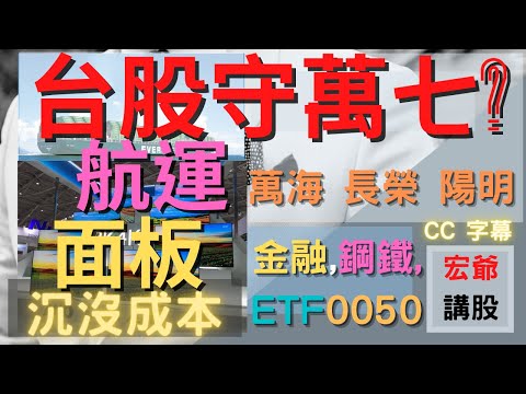 航運,鋼鐵,面板, 金融, 長榮, 陽明, 萬海, 友達, 群創, 彩晶,聯電,中鋼,中鴻,大成鋼, 台積電, 股票, 聚亨,開發金 ETF0050, 鴻海, |沉沒成本| 08/25【宏爺講