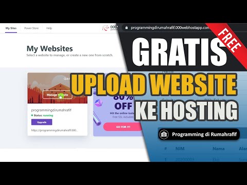 CARA UPLOAD WEBSITE KE HOSTING GRATIS // Langkah-langkah Mudah Upload Website ke 000webhost