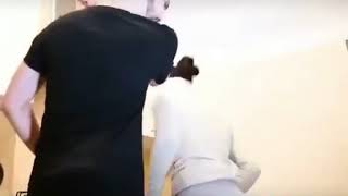 Slapping His Girlfriend Mom Ass 