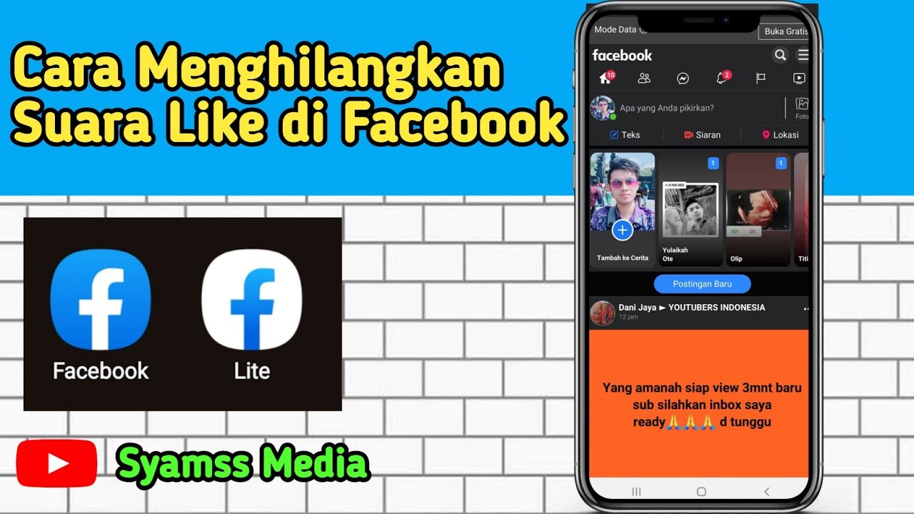 Cara Menghilangkan Suara Like di Facebook YouTube