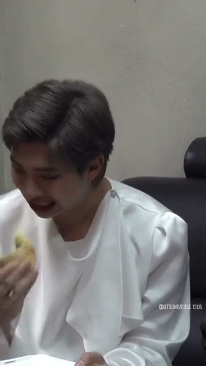 how #BTS #RM so excited to eat hotteok 💜😍 #방탄소년단 #shorts #kpop #namjoon