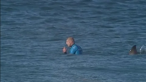 Surfer Fights Off Shark During Competition