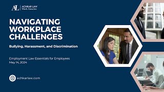 Navigating Workplace Challenges  Bullying Harassment and Discrimination