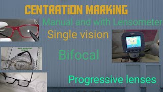 Centration marking manual or with lensometer 28 August 2020