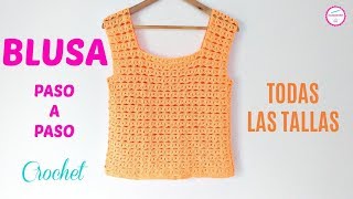 BLUSA CROCHET MUY FÁCIL DE TEJER / TODAS LAS TALLAS / HANDWORK DIY