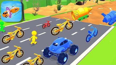 Shape shifting 🚲🚁🚗 All Levels Gameplay Walkthrough Android,ios Max Level Ep1098