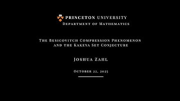 Joshua Zahl - The Besicovitch compression phenomenon and the Kakeya set conjecture