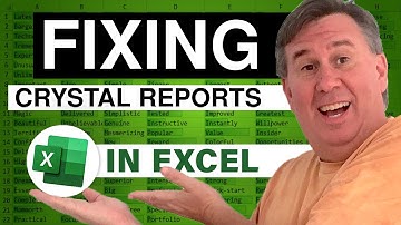 Excel - Eliminate Blank Cells in Crystal Reports with This Excel Tutorial! - Episode 580